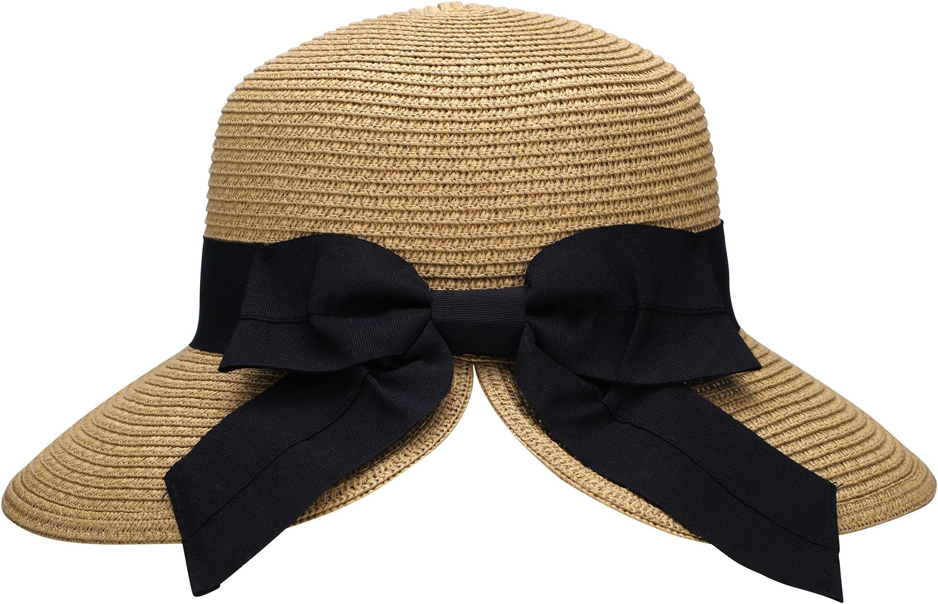 Foldable Summer Womens UPF 50 Straw Wide Brim Hat Sun Hats for Women Beach Hat