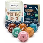 Insplore 12-Sided Creative Writing Dice - Story Prompt Tool for Writers | 12 sides = more ways to beat writer's block; booklet with 6 games, 7 exercises, 2 challenges; gift for teen and adult authors