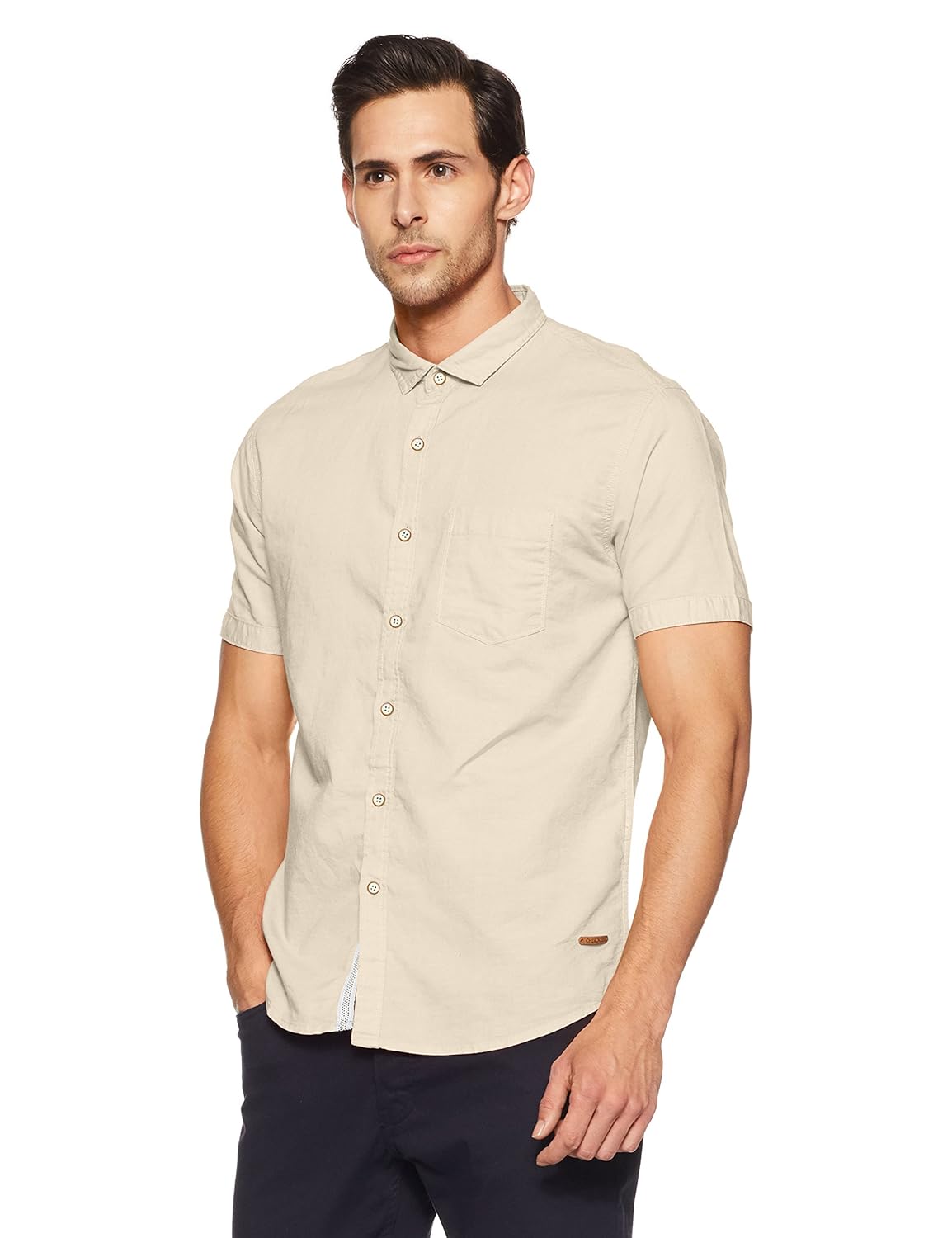 cherokee men's solid regular fit casual shirt