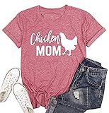 YI XIANG RAN Chicken Mom T-Shirt Women Funny Hen
