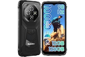 Blackview Fort 1 Téléphone robuste Android 15,10 000 mAh Batterie 12 Go + 128 Go 2 To Débloqué Smartphone robuste Débloqué Ge