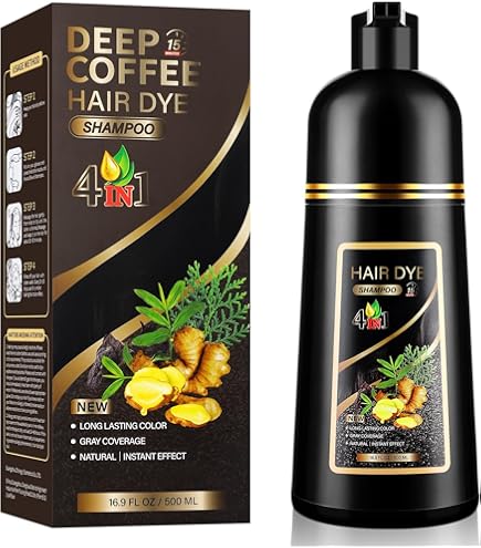 Amazon.com : Black Hair Dye Shampoo 3 in 1, Herbal Shampoo Hair