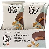 Theo Chocolate Organic Milk Chocolate Peanut Butter Cups 12 Pack | Fair Trade