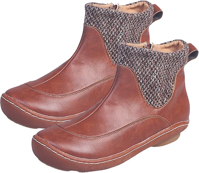 Frolada Botas Ankel Cortas Para Mujer, Botas Retro, Zapatos, Otoño