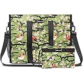 TOPDesign Utility Water Resistant Tote Bag with 22 Pockets, Top Zipper Closure & Thick Bottom Support, for Working Women