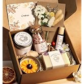 Coralogo Natural Spa Gift Basket for Women, Citrus Jasmine | Pampering Package, Ready-to-gift, Refreshing Scent, Aromatherapy, for Birthday, Get Well Soon Gift Set, for Any Occasion
