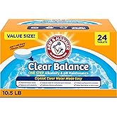 ARM & Hammer Clear Balance Swimming Pool Alkalinity pH Maintenance Tablets, White, 1 Pack, 24 Count