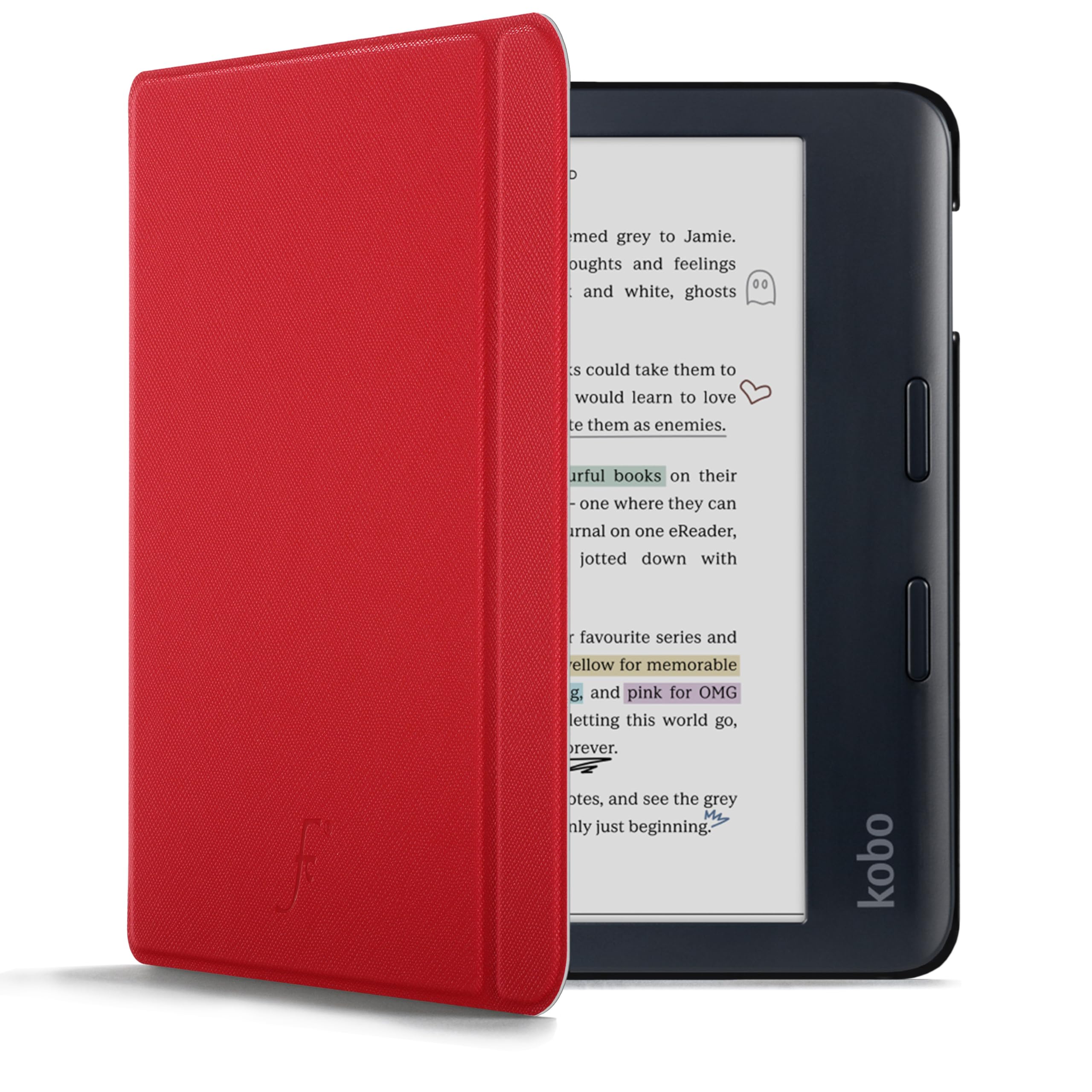 Forefront Cases Case for Kobo Libra Colour (Model: 2024) - Slim, Lightweight & Protective Cover for Kobo Libra Colour with Smart Auto Sleep-Wake Function - Red