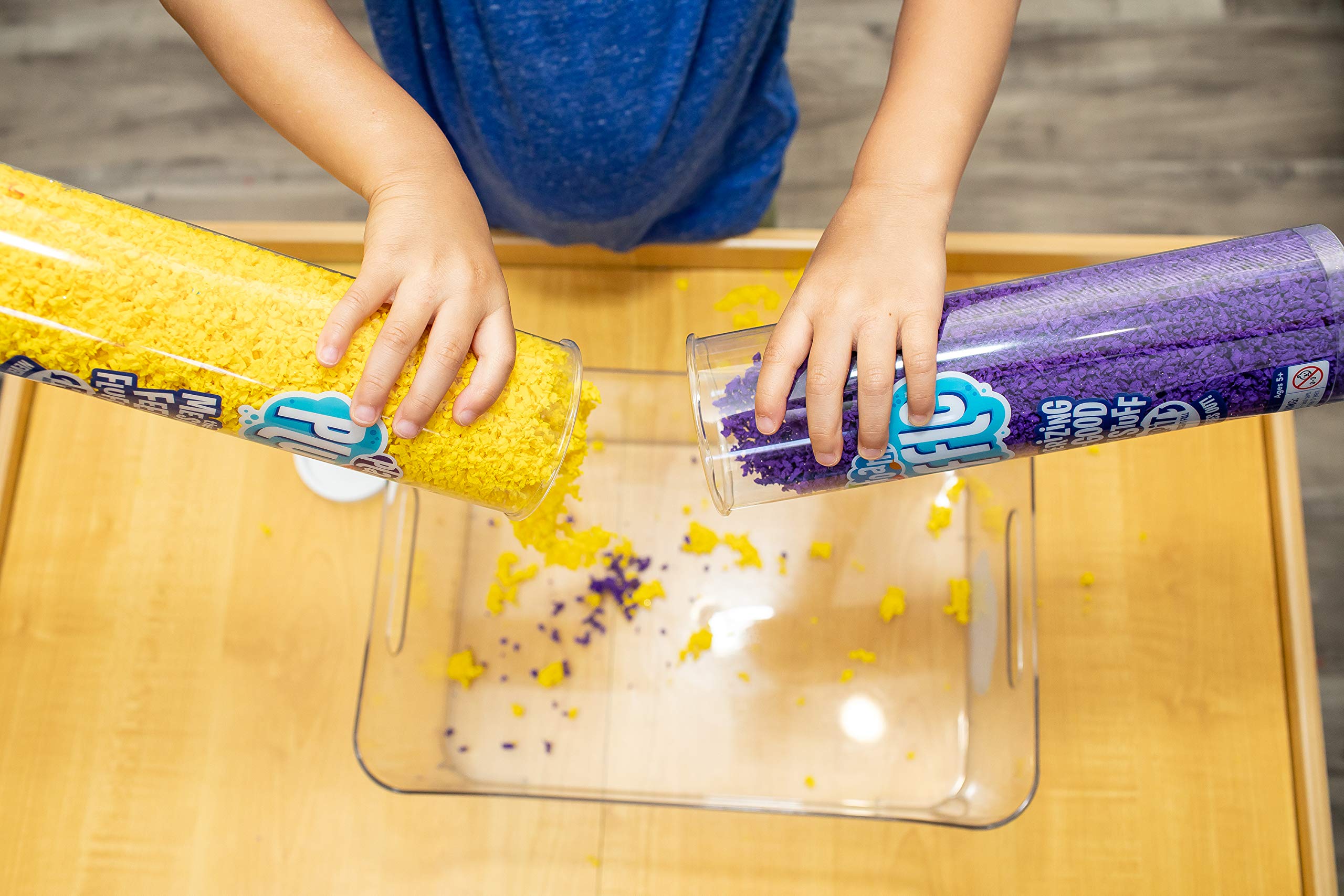Educational Insights Playfoam Pluffle for Sensory Bins 2-Pack - Yellow & Purple Sensory Bin Filler for Sensory Table, Great for Sensory Play