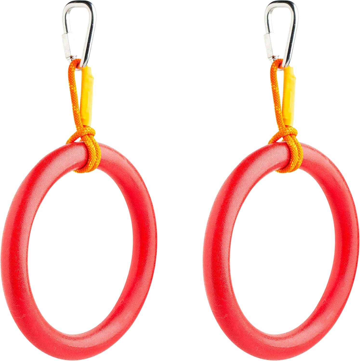 Big Gymnastic Rings Set of 2 with carabiners Monkey bar Rings for