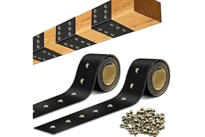 HYDREAM 2 Pcs Faux Wood Beam Strap,5ft Flexible Ceiling Beam Straps,Strapping Leather Self-Adhesive Decorative Connectors Gap Hiding Strap Architectural Products for Cabin Shutters,Mantel with 100 Tacks–Black