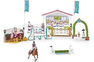 Schleich Horse Club, 36-Piece Playset, Horse Toys for Girls and Boys Ages 5-12, Friendship Horse Tournament