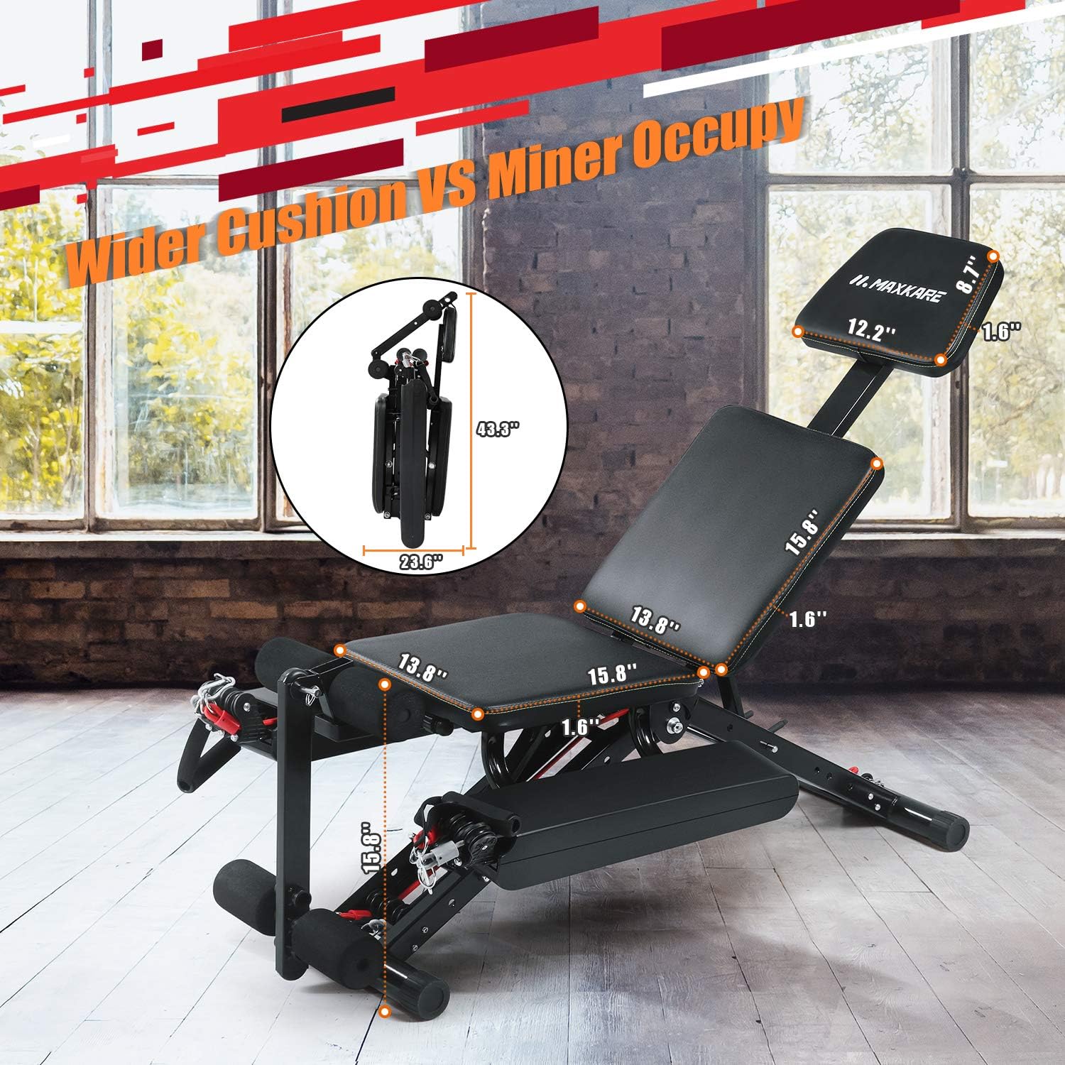 maxkare adjustable weight bench