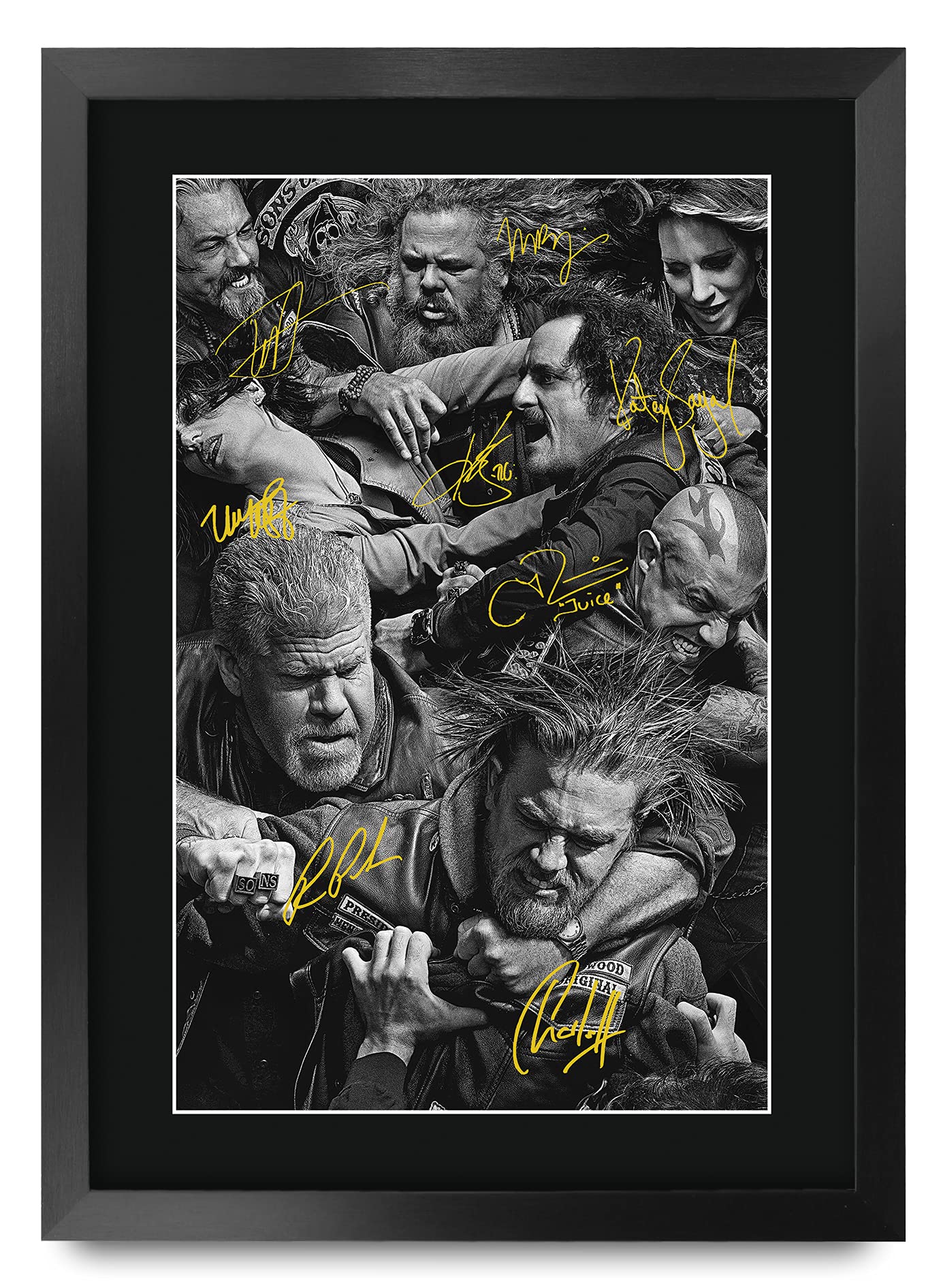 HWC Trading A3 FR Sons Of Anarchy TV Series Poster The Cast Signed Gift FRAMED A3 Printed Autograph Film Gifts Print Photo Picture Display — image 1