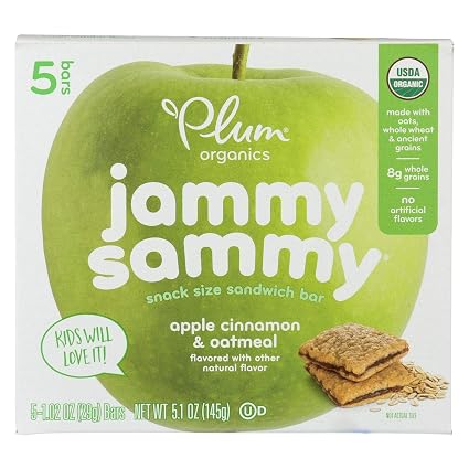 Plum organics bar jmy smy cnnmn otl 5pk 5.15oz (846675002440)