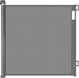 PetHot Retractable Stair Gate 55in Wide 33in Tall One-Handed Operation Gray