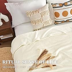 Ailemei Direct Knit Throw Blanket for Bed, Soft