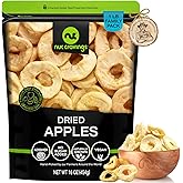 NUT CRAVINGS - Dried Apple Rings Slices, No Sugar Added - Chewy Soft Texture (16oz, 1 LB) Sweet Healthy Snack, Vegan, Kosher, Resealable Bag