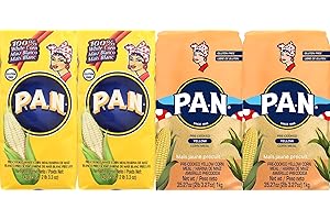VALUBNDL: P.A.N. Corn Flour Variety Pack (4-Pack Combo) – 4kg Total (2x White / 2x Yellow) – Pre-Cooked Harina de Maíz – VALU
