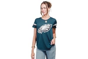 Ultra Game NFL Official Women's Super Soft Mesh Jersey T-Shirt