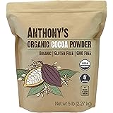 Anthony's Organic Raw Cocoa Powder, Cacao Powder, 5 lb, Batch Tested and Verified Gluten Free & Non GMO