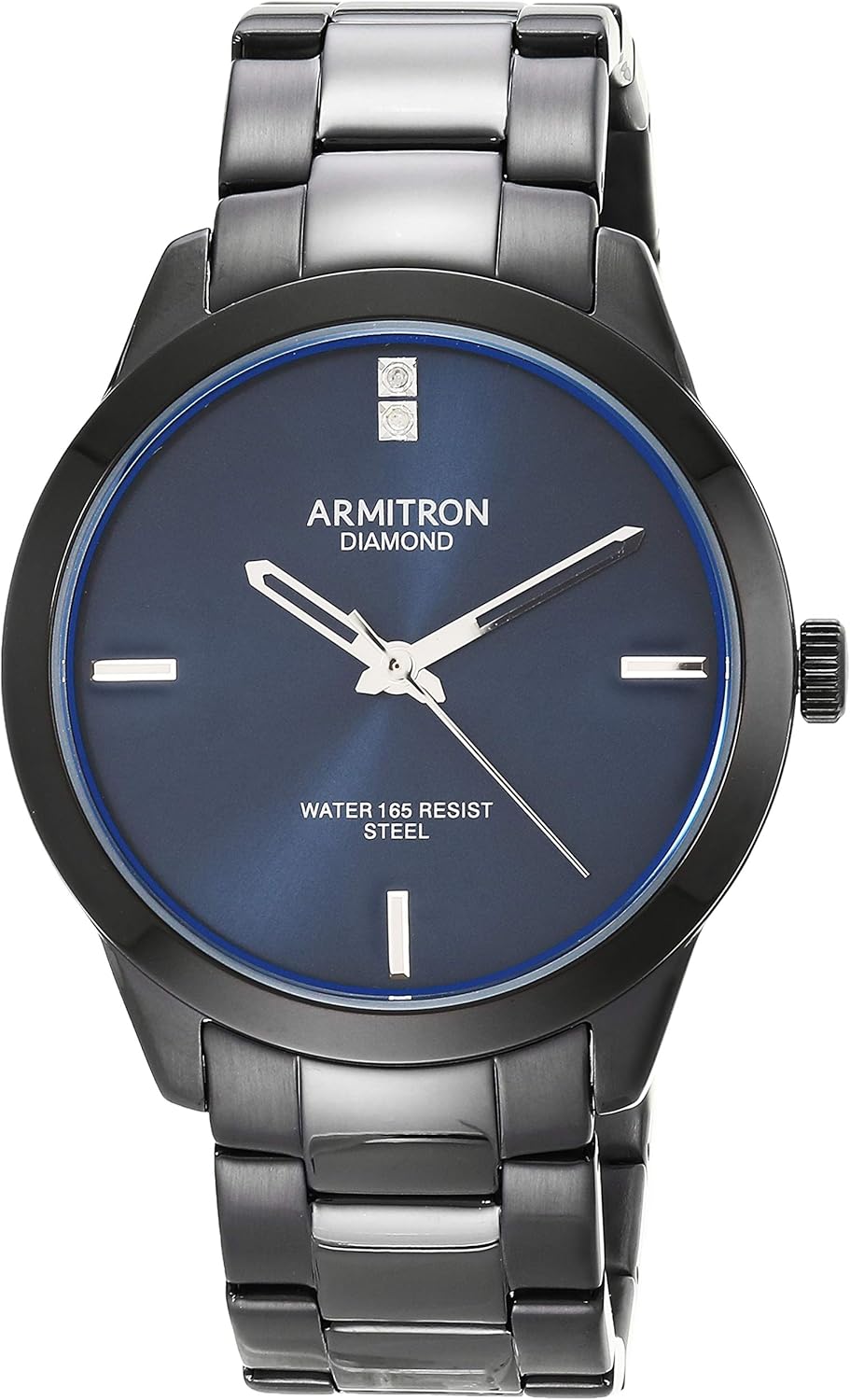 Armitron Reloj de pulsera para hombre con esfera de diamante Armitron Reloj de pulsera para hombre con esfera de diamante