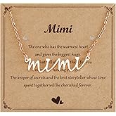 Kivosliviz Mimi Gift for Grandma from Grandson Stainless Steel Mothers Day Women Jewelry Necklace Mimi