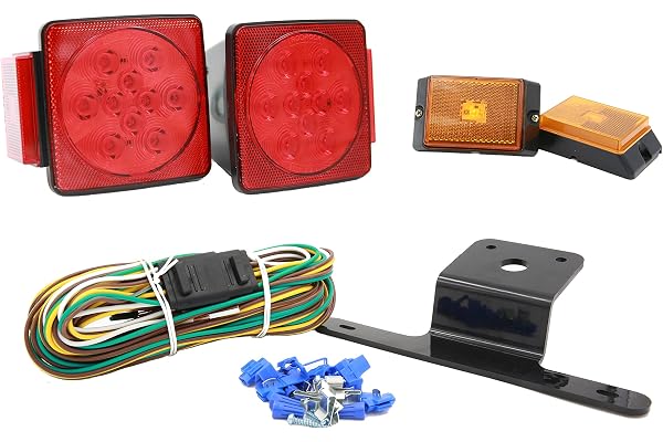 PEAKTOW PTL0101 Deluxe 12V LED Submersible Trailer Light Kit