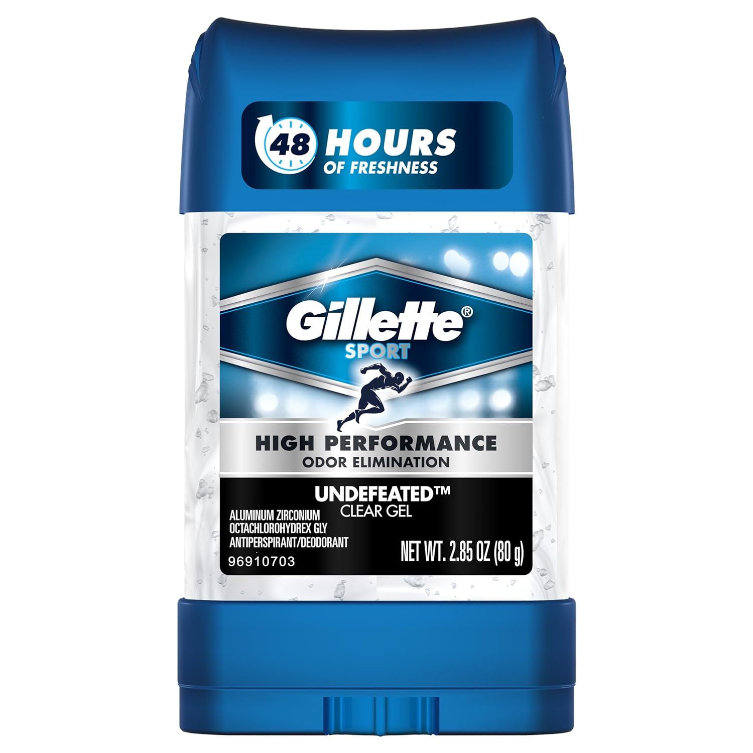 Gillette Undefeated Clear Gel, 2.85 Ounce