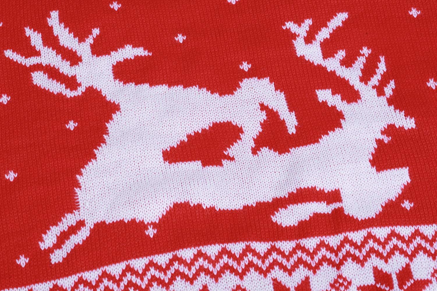 Chuanqi Womens Ugly Christmas Sweater Oversized Casual Crewneck Reindeer Cute Sweaters Pullovers