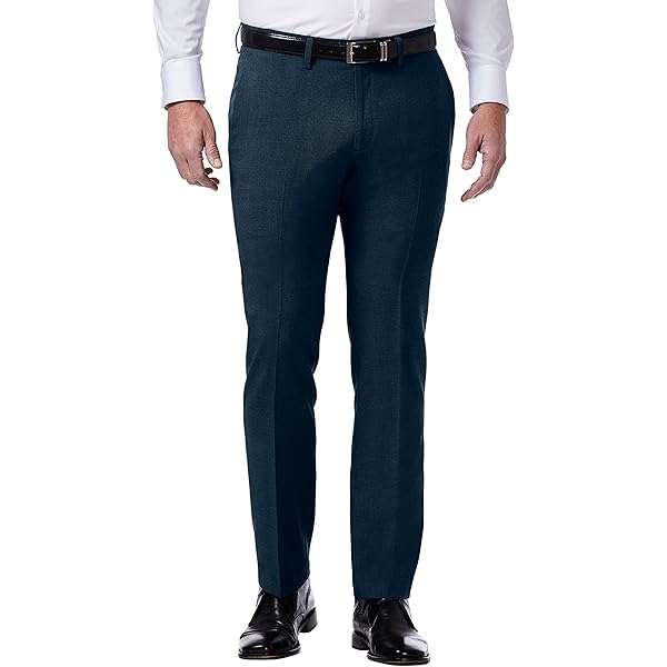 Perry Ellis Portfolio Men's Essentials Slim Fit Cotton Active Waistband Dress  Pant, Black, 29W x 30L at Amazon Men's Clothing store