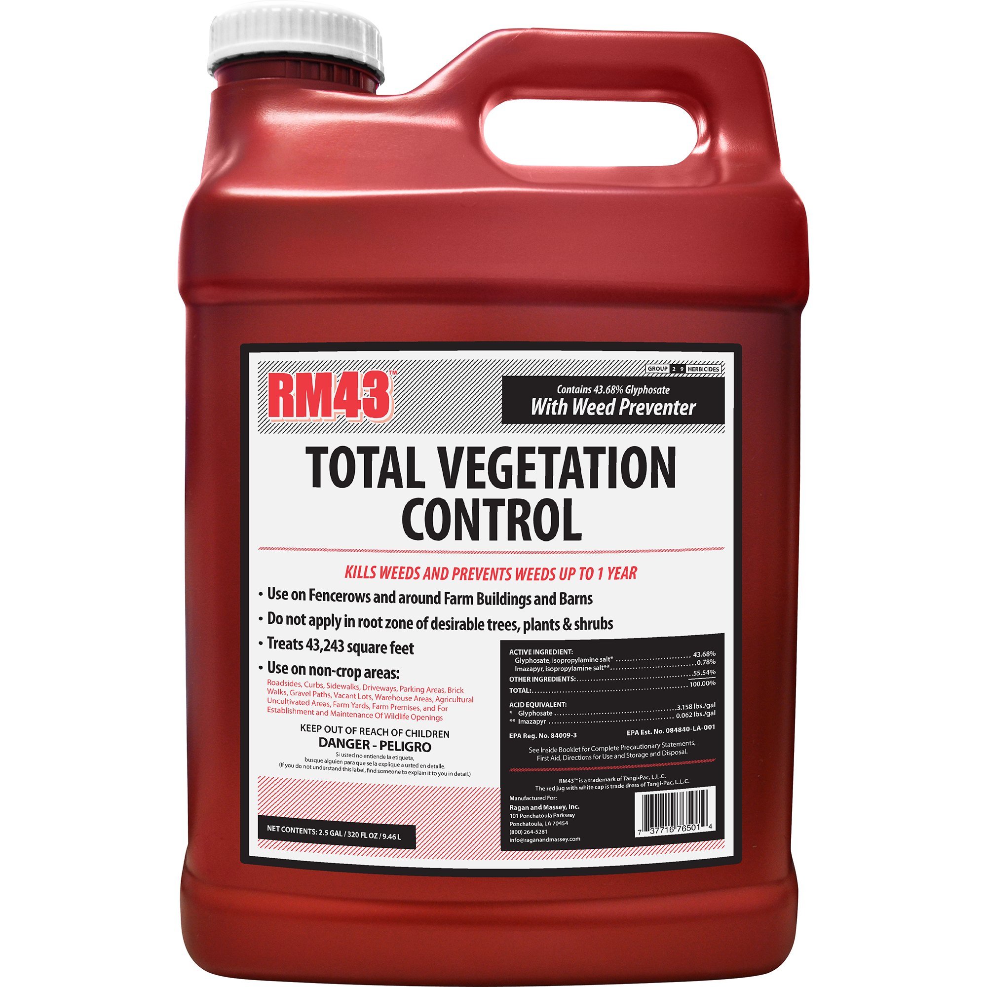 RM43 43Percent Glyphosate Plus Weed Preventer Total Vegetation Control