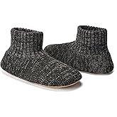 cosyone1997 Men's Slipper Socks, Winter Cable Knit Non-Skid Warm Slipper Socks, Cozy Soft Indoor Socks with Fluffy Sherpa Lined