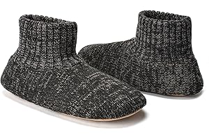 cosyone1997 Men's Slipper Socks with Grips, Fuzzy Indoor House Booties Non Slip Soft Sole Winter Warm Socks for Men, Christmas Gifts, Stocking Stuffers for Dad Husband Him Size 8-9 to 14-15