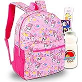 My Melody Backpack for Girls - Bundle with 16” Sanrio School Backpack Plus Water Bottle, Bookmark, More | Hello Kitty and Friends School Bag My Melody