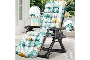 Outdoor Patio Lounge Chair Cushion, Waterproof Chaise Lounge Chair Cushion for Outdoor Indoor Furniture, Soft Thickened Zero 