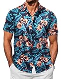 COOFANDY Men Casual Short Sleeve Hawaiian Shirt