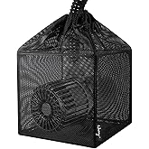 Hecaty Pump Barrier Bag, Pond Filter Bag | Anti-Clogging Cube Filter Box, Black Media Bag Pump Mesh Bag for Outdoor Water Fish Ponds