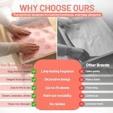 ZYBUX Scented Drawer Liners 4 Sheets 43x58cm Rose view 5