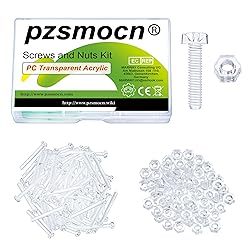 Pzsmocn 200 Pieces/100 Sets M4*20 mm PC Transparent