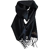 Annys Super Soft 100% Cashmere Scarf 12 X 72 with Gift Bag (Dark Gray)