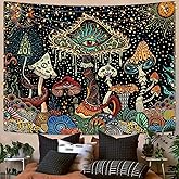 Yeoiat Mushroom Tapestry Hippie Tapestry for Bedroom Cute Tapestries Aesthetic Wall Tapestries Hanging for Bedroom Dorm Living Room (Mushroom, 36.00" X 48.00")
