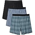 DAVID ARCHY Mens Underwear Bamboo Rayon Boxers for Men Breathable and Cool Men's Boxer Shorts with Button Fly 3 or 5 Pack