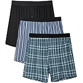 DAVID ARCHY Mens Underwear Bamboo Rayon Boxers for Men Breathable and Cool Men's Boxer Shorts with Button Fly 3 or 5 Pack