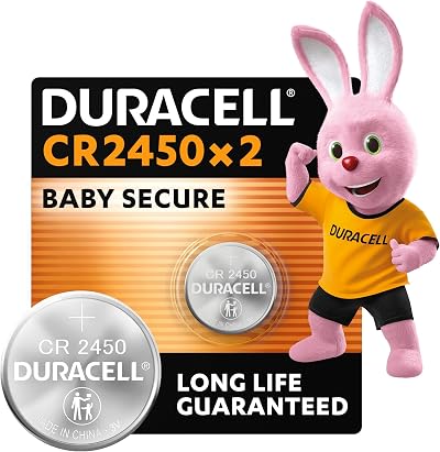 Duracell 2450 Lithium Coin Batteries 3V 2 Pack Key Fob Home Devices Scales