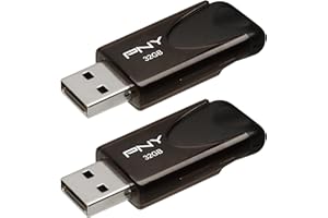 PNY 32GB Attaché 4 USB 2.0 Flash Drive 2-Pack, black