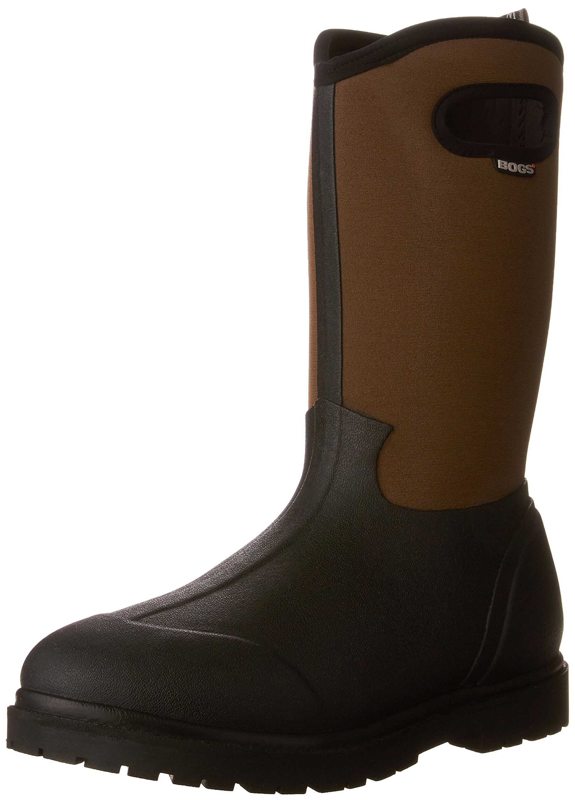 Photo 1 of Bogs Men's Roper Waterproof Insulated Winter Rain Boot, Black/Brown, 7 M