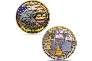 ZYVIACY USA 250th Anniversary Commemorative Medal - America 250 Merchandise with American Eagle & US Flag | 250 Years of Freedom (1776-2026) Collectible | E Pluribus Unum Inscription