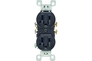 Leviton 15 Amp, 125 Volt, Duplex Receptacle, Residential Grade, Grounding, All Screws Backed Out, 5320-ECP, Black
