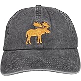 InnoBeta Moose Gifts, Moose Cap for Men, Women, Adjustable Embroidered Hat Gifts Grey